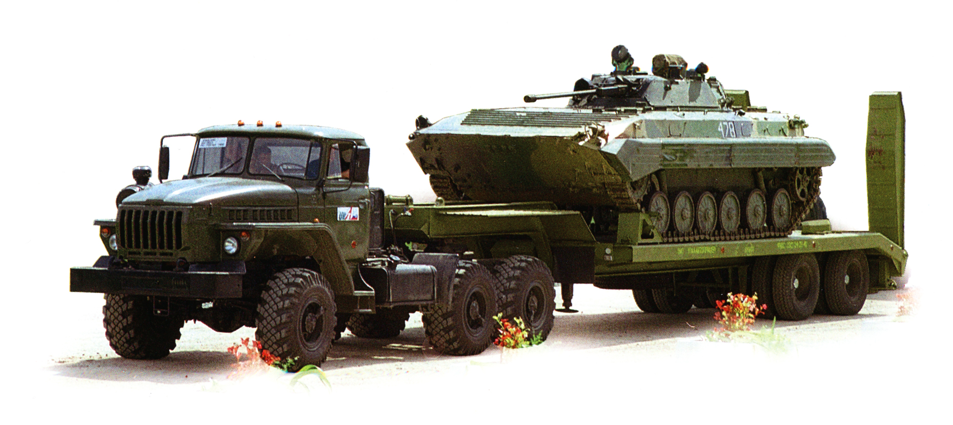 Автопоезд "Урал-44202-0315-31"+ЧМЗАП-93853-22